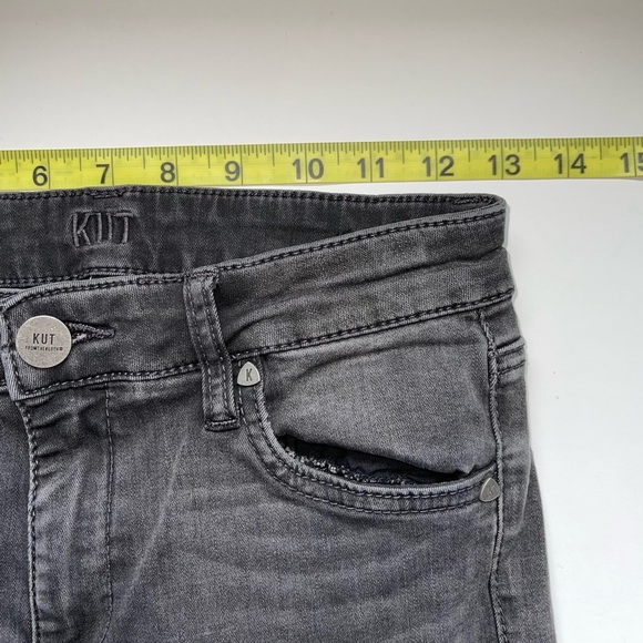 Kut From The Kloth Toothpick Skinny High Rise Charcoal Black Jeans 4 Women’s - Picture 8 of 12